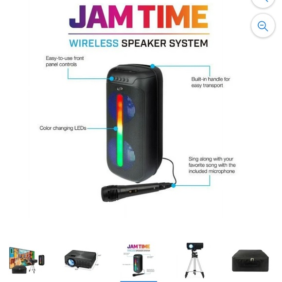 iLive Popup Theater Kit Bundle 2023 With HDMI Cord: 1080p HD Mini Projector - Picture 3 of 12